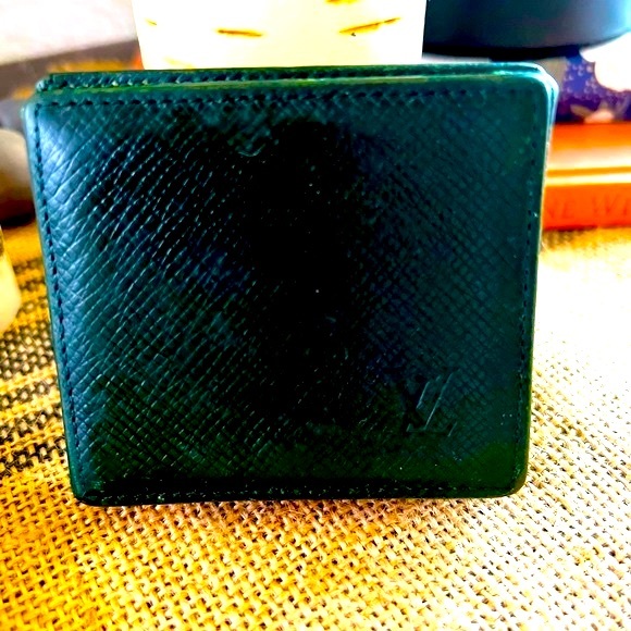 Vintage Louis Vuitton Taiga Porte Mannaie Boite Leather Coin Purse Wallet - Picture 5 of 16